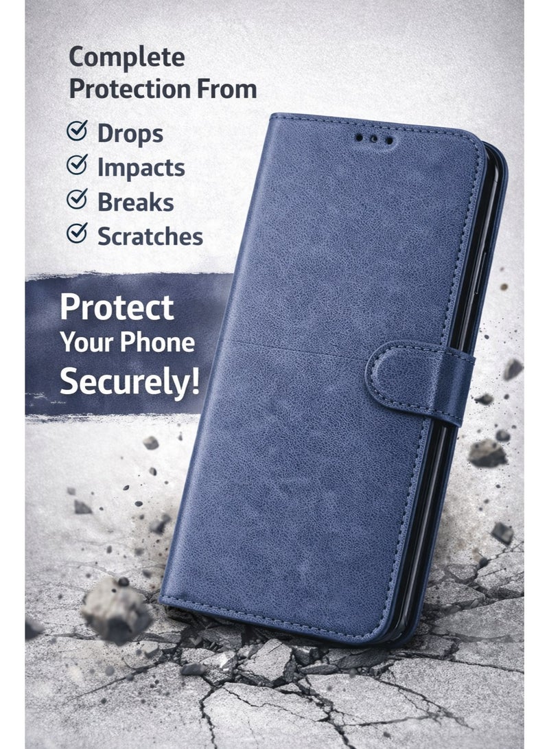 كايا جراب وش وظهر لموبايل Samsung Galaxy A17 – حماية متكاملة للشاشة من الصدمات والخدوش اليومية، تصميم عملي وأنيق مع لوك مغناطيسي لحماية الشاشة من الكسر عند السقوط – أزرق - Image 2